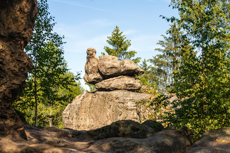 Felsen und Wald im Zittauer Gebirge